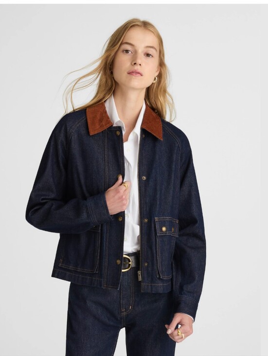 Madewell Jackets & Blazers - J Crew Denim Trapeze Jacket NW310 Size XS NWT 100% Cotton